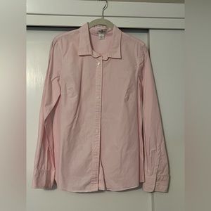 J Crew Hanerdashery Button down size Medium. Pink and white stripes